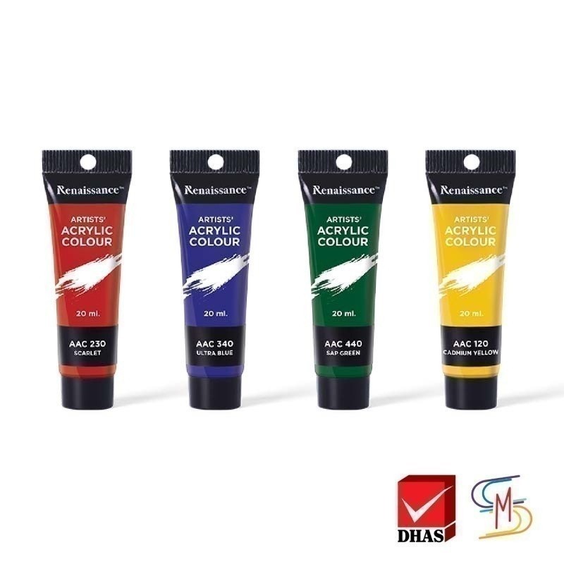 Renaissance สีอะคริลิค 20 มล. 19 เฉดสี (1 หลอด)