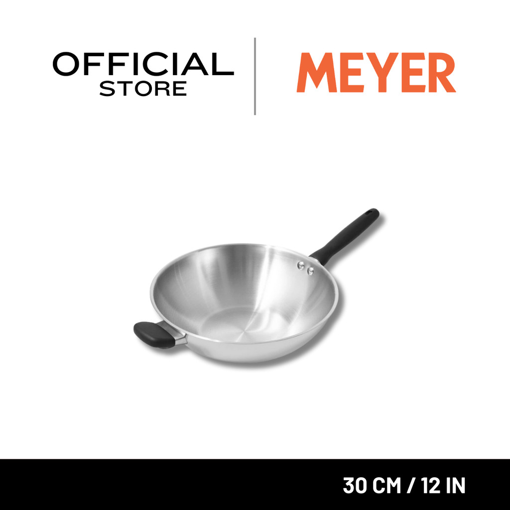 MEYER LUNA SS เครื่องครัวสเตนเลส สตีล กระทะทรงลึก ขนาด 30 ซม. /12 นิ้ว (71806-T)