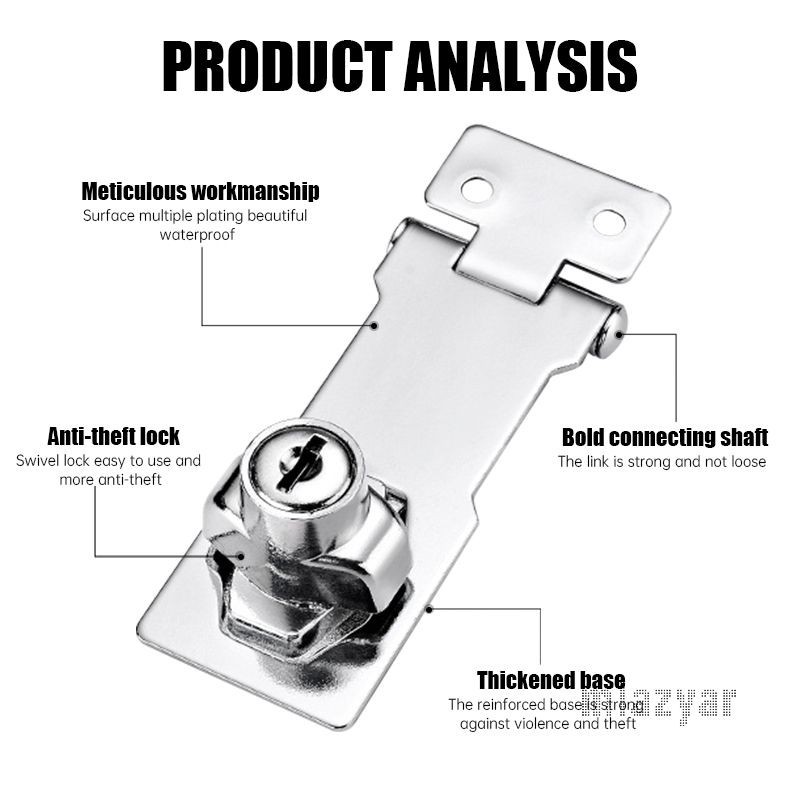 😍COD😍กุญแจ กุญแจสายยู ที่ล็อคลิ้นชักตู้ สายยู กุญแจล็อค ที่ล็อค ลิ้นชัก ตู้ ประตู หน้าต่าง Safety lock - รูปที่ 6