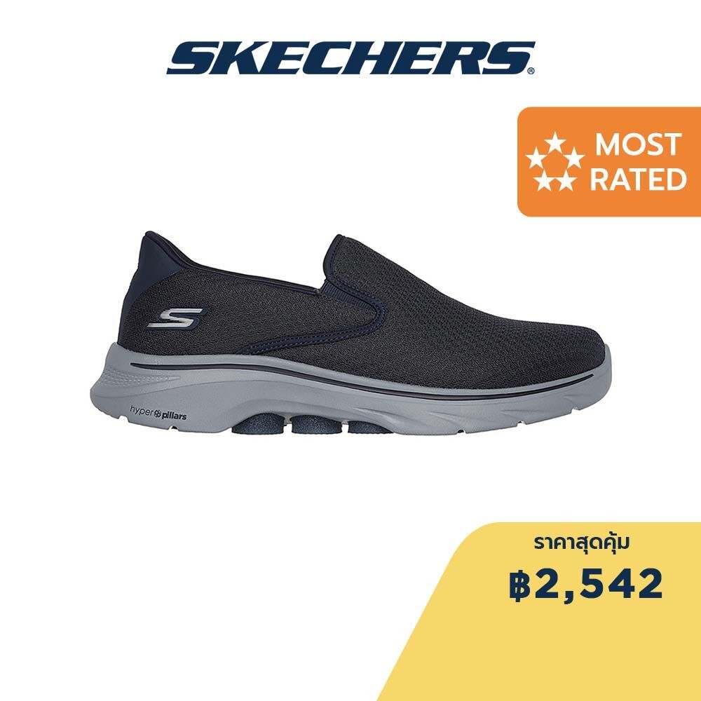 Skechers สเก็ตเชอร์ส รองเท้าผู้ชาย Men GOwalk 7 Walking Shoes - 216646-NVY Air-Cooled Goga Mat