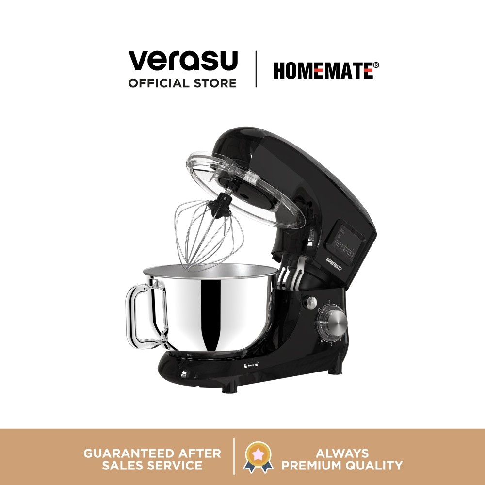 HOMEMATE เครื่องผสมอาหาร 5 ลิตร 1400 วัตต์ หน้าจอดิจิทัล สีดำ HOM-335123