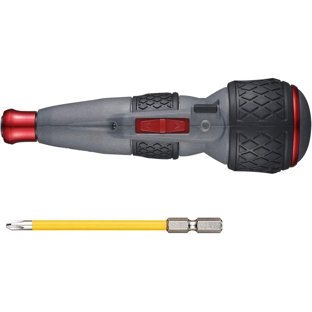 VESSEL Electric Ball Grip Screwdriver with 1 bit, electric ball high speed (low recoil) 220USB-S1