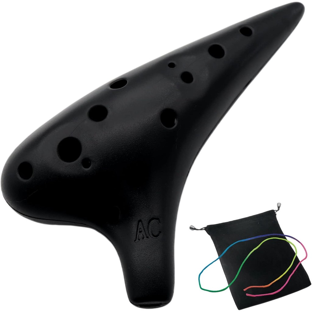 Aestivate Plastic Ocarina Ocarina instrument, 12-hole alto in C, plastic AC Ocarina wind pipe, resin