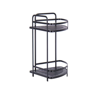 MARINE ชั้นเหล็กเข้ามุม 2 ชั้น Ebony 2 รุ่น MR-HT-SJ2B |ZWF|