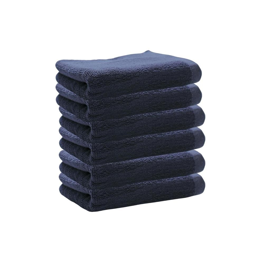 ผ้าขนหนู HANKY HOUSE HOTEL STYLE TOWEL 12X30 นิ้ว สีกรมท่า แพ็ก 6 ชิ้น ผ้าเช็ดตัวและชุดคลุม ผ้าเช็ดผ