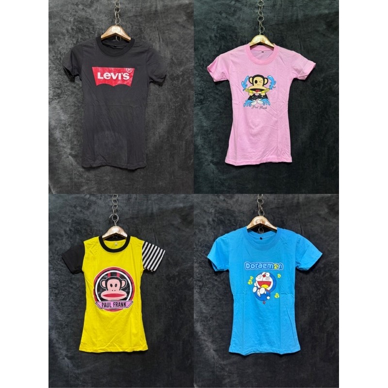 เสื้อยืดสกรีนลายน่ารัก ผ้าคอตตอน ทรงเข้ารูป