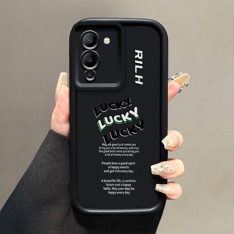 เคสสำหรับ Infinix Note 12 G96 เคสป้องกันการกระแทกซิลิโคนเคสนิ่มใส่โทรศัพท์โชคดี