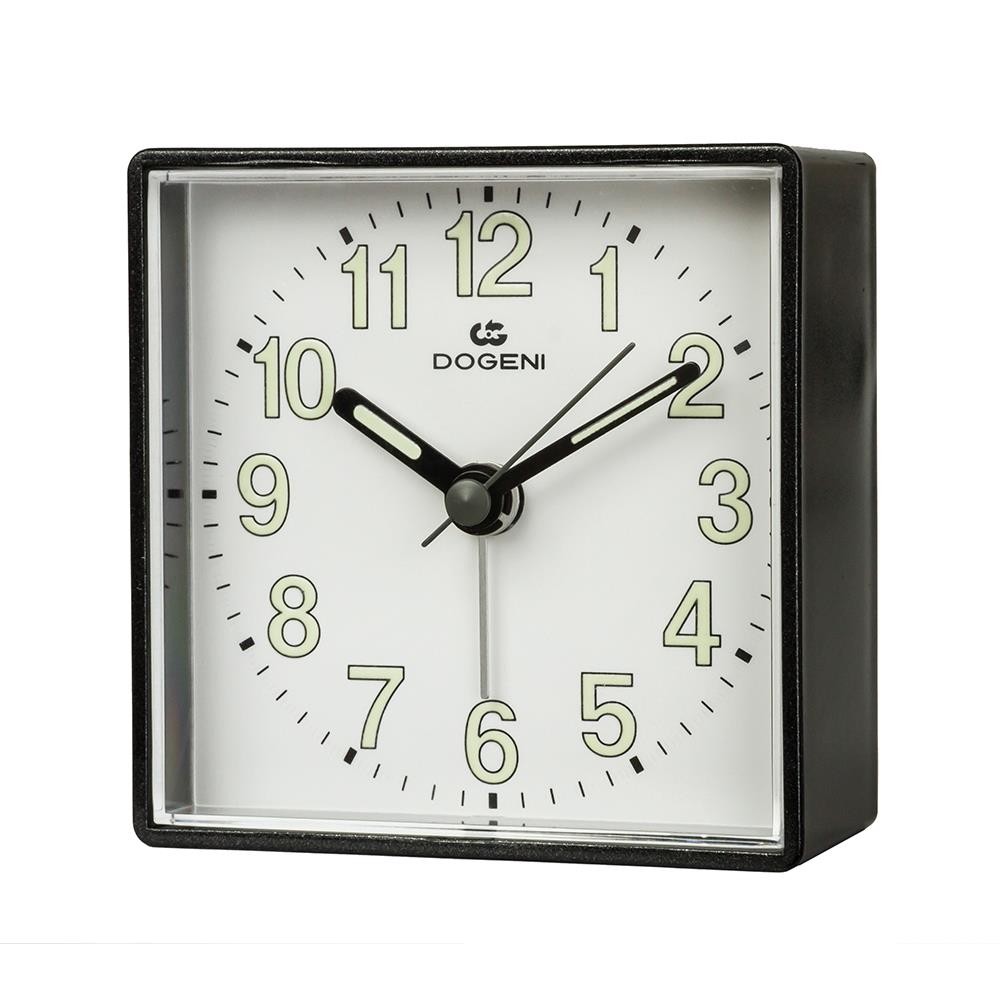 DOGENI นาฬิกาปลุกพลาสติก 3นิ้ว TEP002BL สีดำ DOGENI ของตกแต่งบ้าน นาฬิกา PLASTIC ALARM CLOCK 3IN DOG
