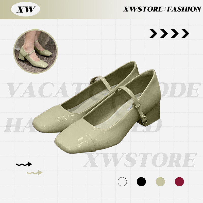 XWshopee แนะนำ รองเท้าคัชชูแฟชั่นเสริมส้น ทรงสวยน่ารักปุ๊กปิ๊ก ผลิตจากยางทั้งคู่น้ำหนักเบาใส่สบายตัวสายปรับระดับได้ถึง5ร
