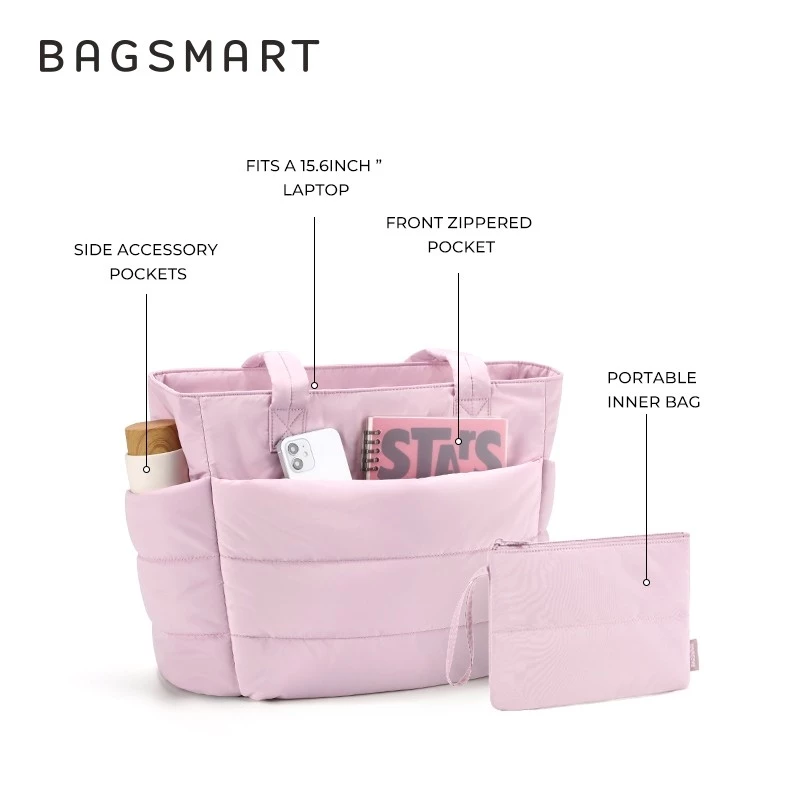 BAGSMART แบบพกพา ถุงเก็บของขนาดเล็ก การท่องเที่ยวกระเป๋าเครื่องสำอางขนาดเล็ก กระเป๋าถือขนาดเล็ก thumbnail 9