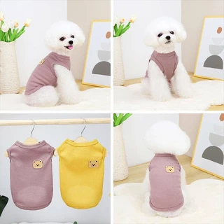 【Hipidog】เสื้อผ้าสัตว์เลี้ยง เสื้อกั๊ก แบบบาง ระบายอากาศได้ดี ลายหมีน่ารัก สําหรับสุนัข แมว