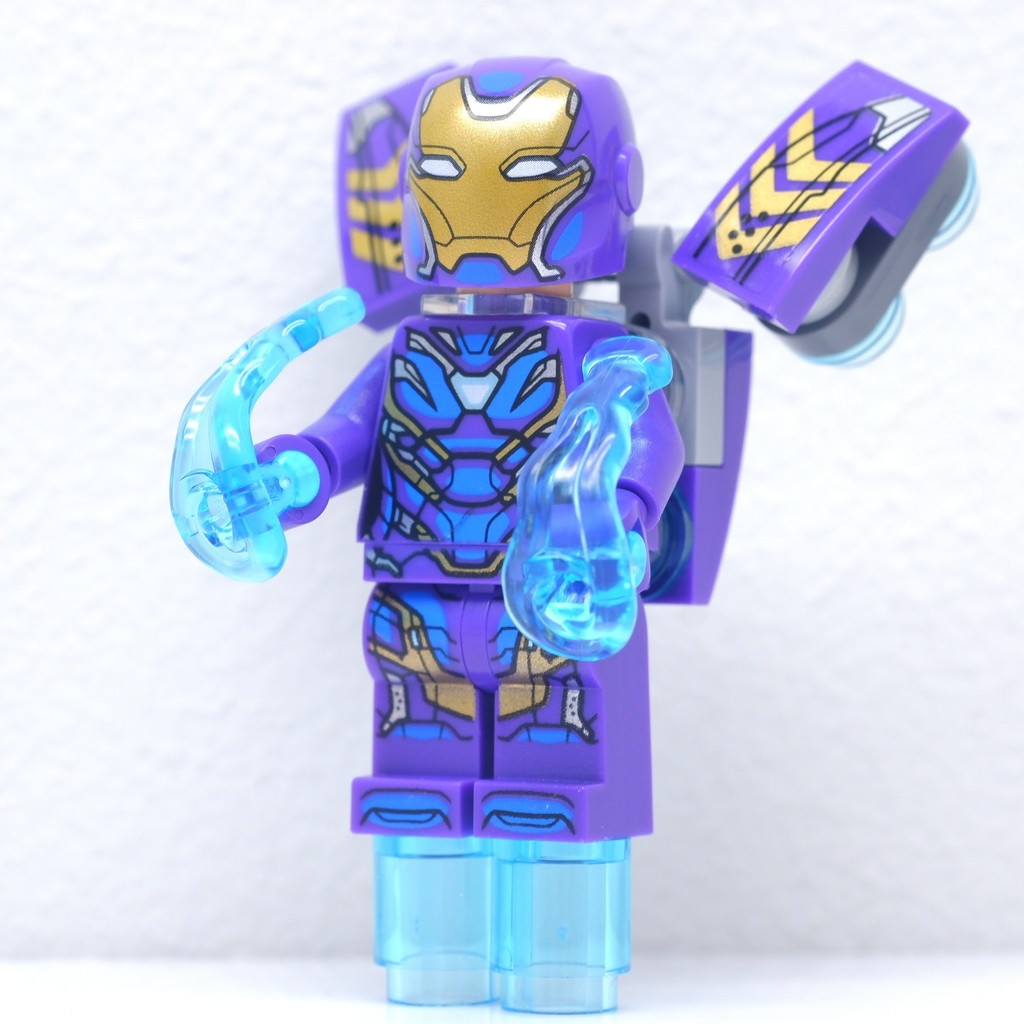 ( Ploybrick Minifigure ของแท้ ) Marvel Rescue Purple Full Armor , Iron Man