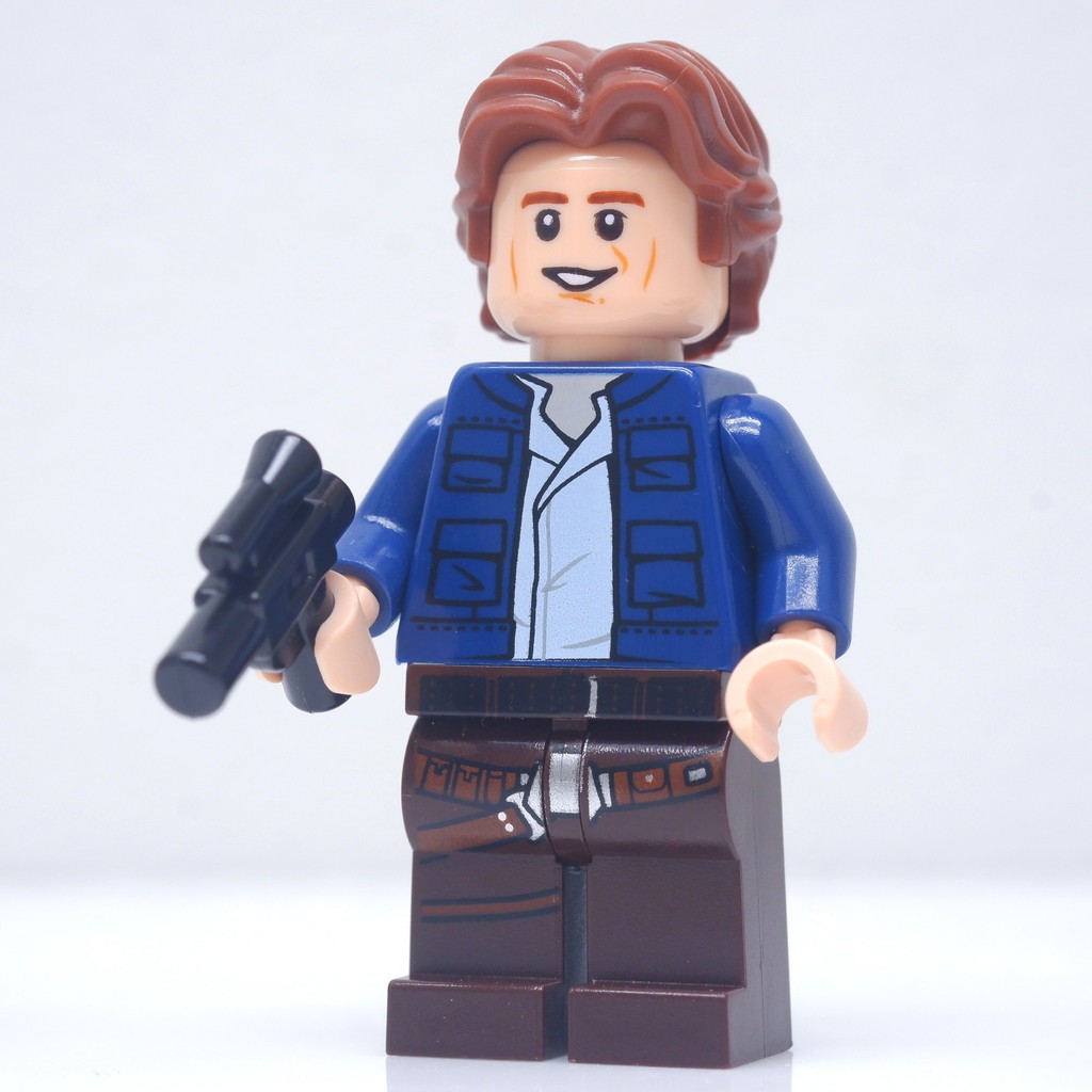 ( Ploybrick Minifigure ของแท้ ) Star Wars Han Solo Dark Blue Jacket (75243)