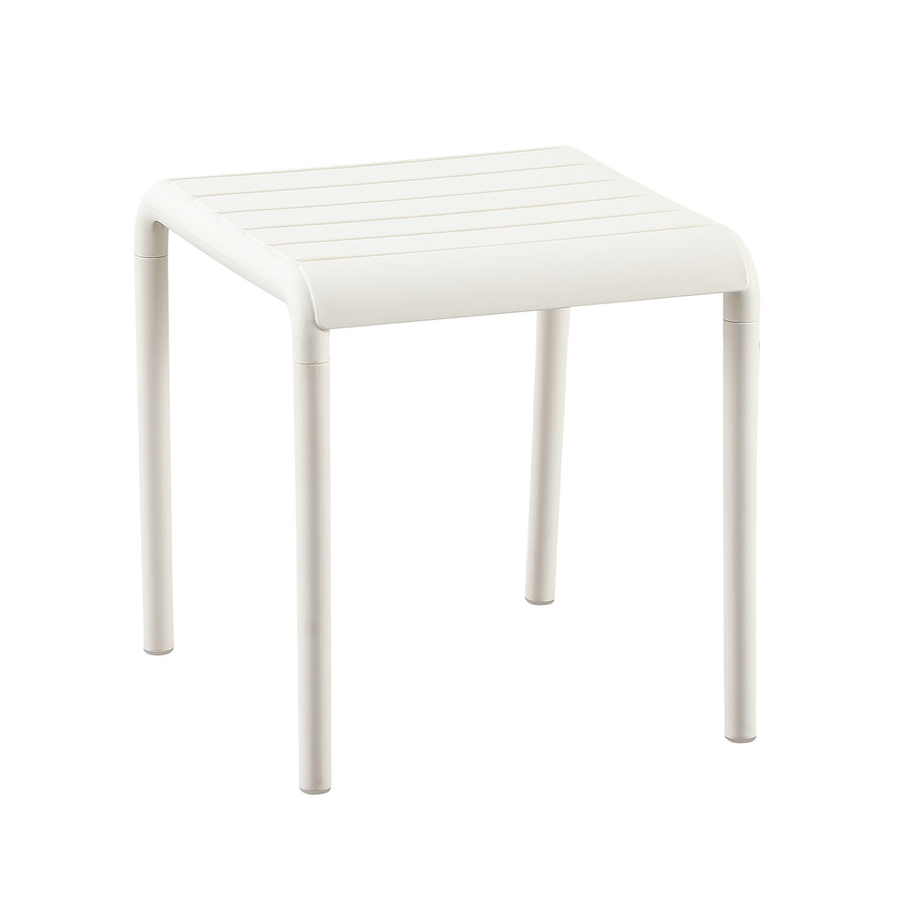 โต๊ะข้างพลาสติก FONTE รุ่น C-06 ขนาด 45 x 45 x 48 ซม. สีขาว