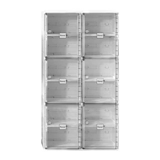 KASSA HOME กล่องใส่รองเท้า 2 แถว 6 ชั้น Visby รุ่น S2-S12-D6(C) ขนาด 53 x 34 x 99 ซม.