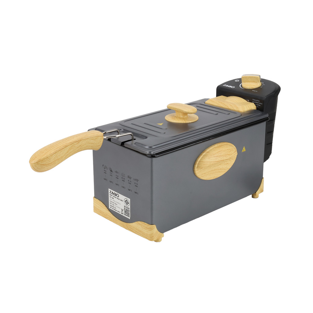 หม้อทอดไฟฟ้า 3 ลิตร ZAGIO รุ่น ZG-1852 สีเทา