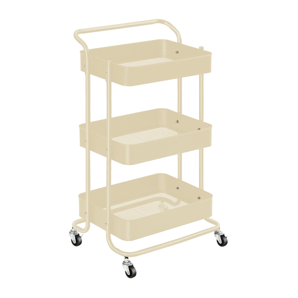 ชั้นวางของอเนกประสงค์ 3 ชั้น พร้อมล้อเลื่อน Vicky KASSA HOME รุ่น RY810194_CR สีครีม