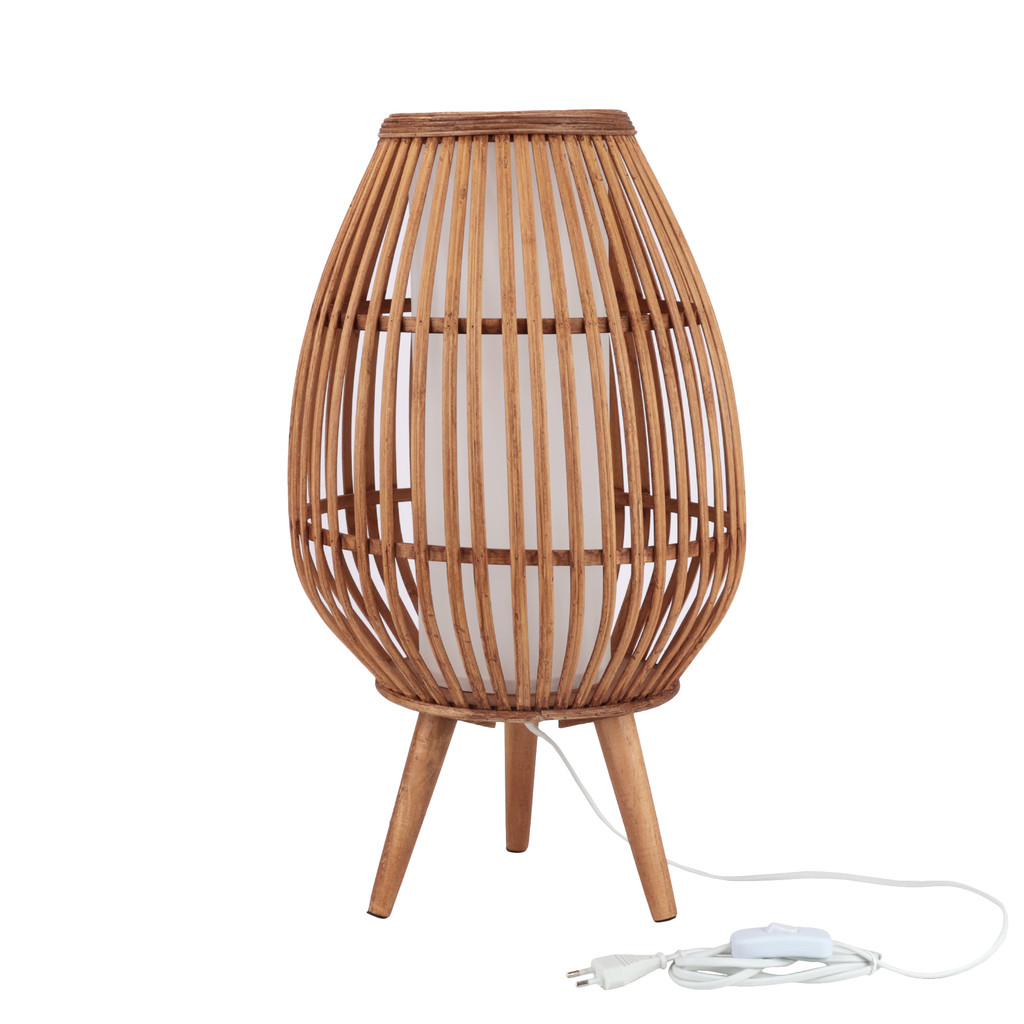 LUZINO โคมไฟไม้ตั้งโต๊ะ E27x1 รุ่น 23AT99 สีไม้ธรรมชาติ