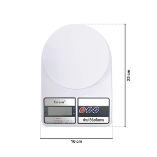 เครื่องชั่งดิจิทัล 5 กก./1 กรัม KASSA รุ่น SS1001 สีขาว