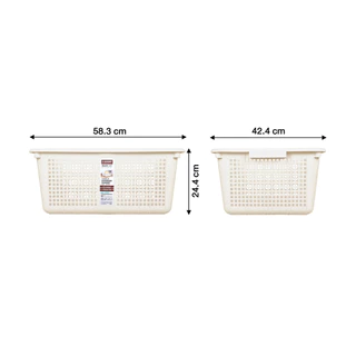 ตะกร้าอเนกประสงค์ KASSA HOME รุ่น BQ-3043 ขนาด 58.3 x 42.4 x 24.4 ซม. สีครีม