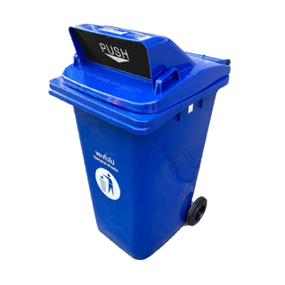 GIANT KINGKONG ถังขยะใหญ่ฝาช่องทิ้ง รุ่น LXD-120BG Blue ความจุ 120 ลิตร สีน้ำเงิน
