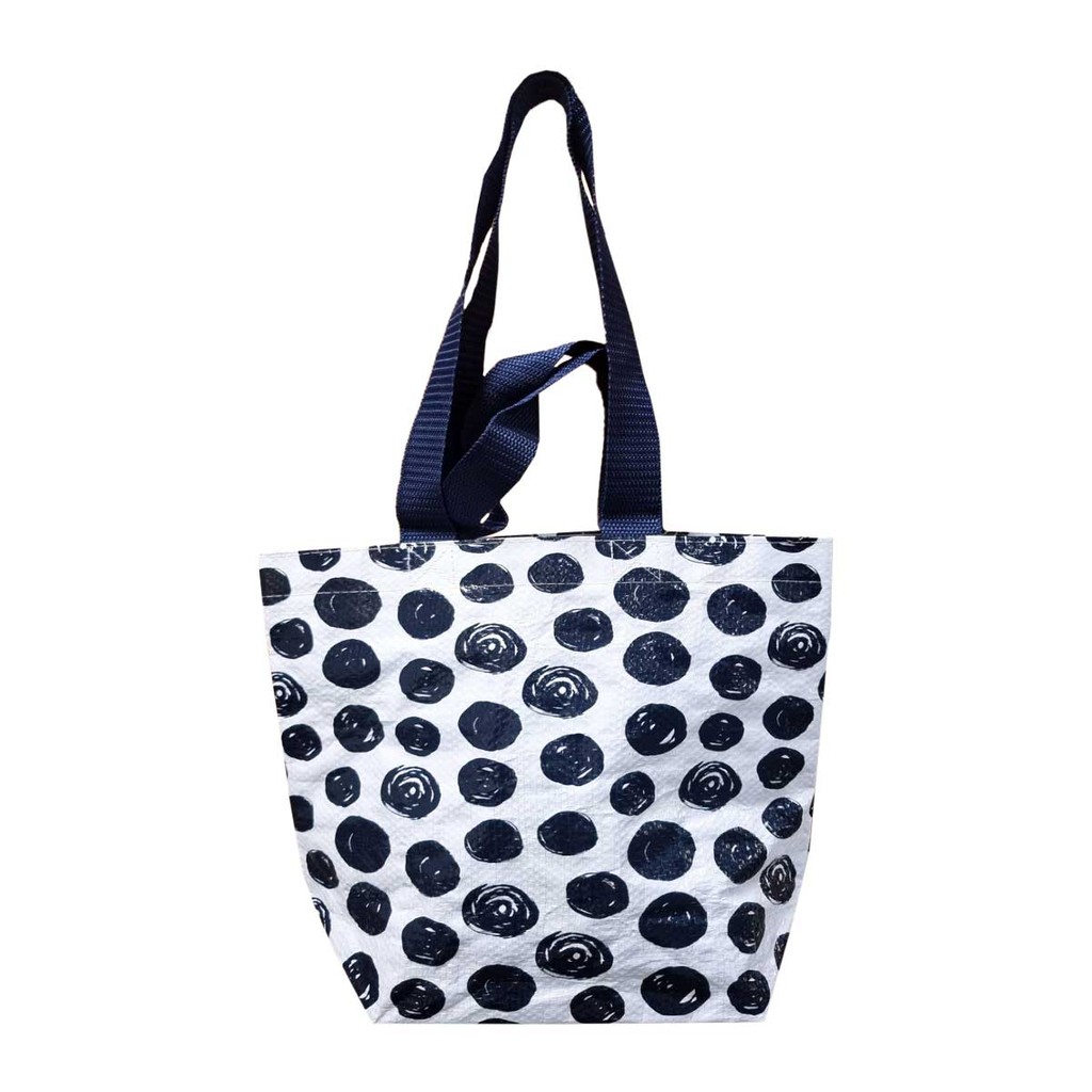 SANDI กระเป๋าผ้ากระสอบ Polka Dot (S) SANDI ขนาด 27 x 12 x 27 ซม. สีน้ำเงิน