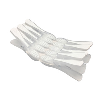 KASSA HOME กิ๊บหนีบผ้า พลาสติก (แพ็ค 10 ชิ้น) สีเทา