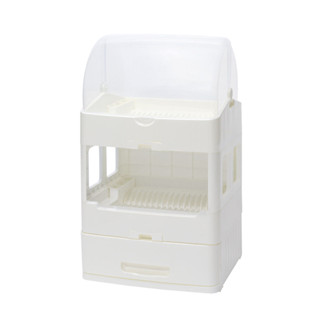 KASSA HOME ที่คว่ำจานพลาสติกพร้อมฝาครอบและลิ้นชัก 3 ชั้น  รุ…