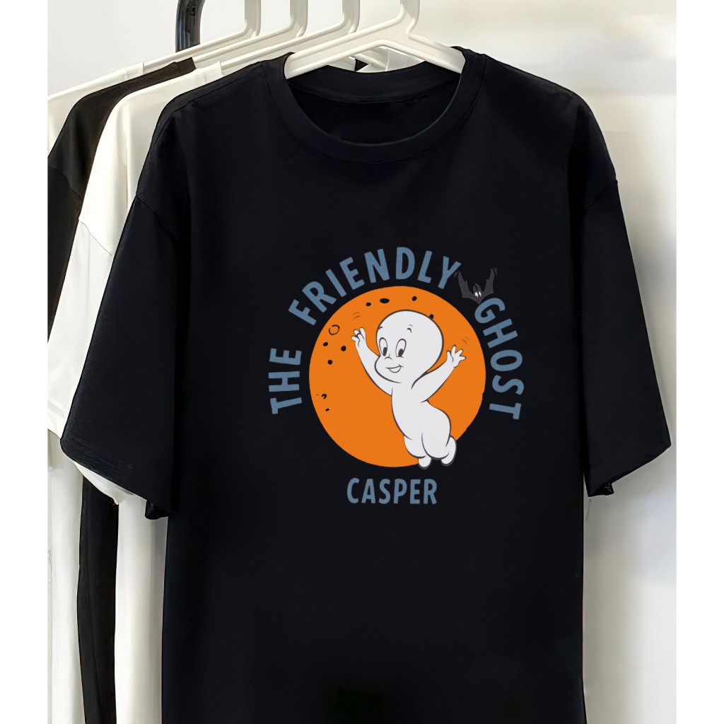 Universal Studios Men's Casper Friendly Souls ⭐ เสื้อยืดขนาดใหญ่ ⭐ - เสื้อเชิ้ตผู้ชายขนาดใหญ่ Casper