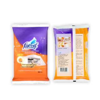 ฟาร์เซ็นท์ ผ้าเช็ดครัว กลิ่นส้ม 20 แผ่น - Kitchen Decontaminate Tissue Orange 20 sheet