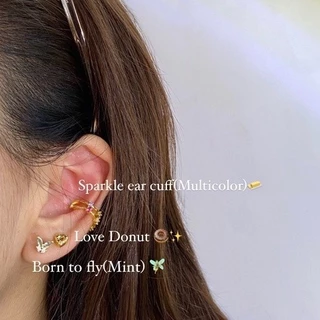 ต่างหู Love Donut earrings ก้านเงินแท้ S925 - TheGreenBox