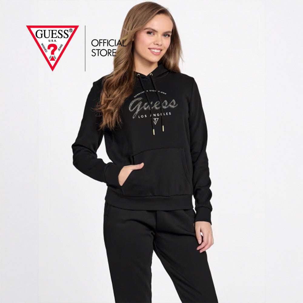GUESS สเว็ตเตอร์&ฮู้ดดี้ รุ่น Q4RQ17KB170 สีดำ
