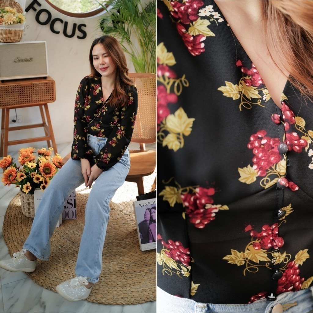 MyWay Brand : Top เสื้อ Grape Black