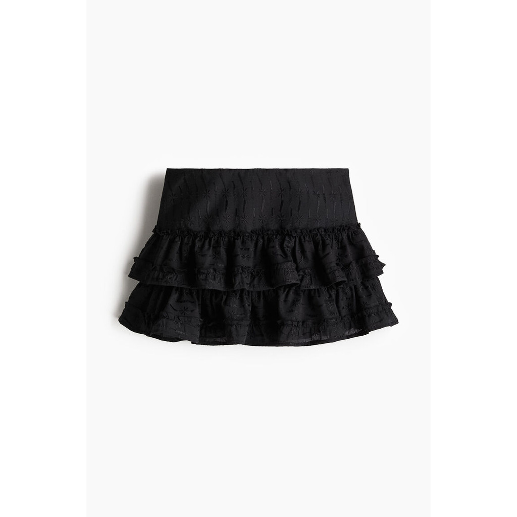 H&M(เอชแอนด์เอ็ม) กระโปรงชั้นเย็บปักด้วยลายปัก ผู้หญิง 1276994_1