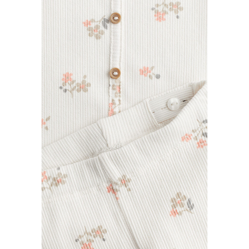 H&M(เอชแอนด์เอ็ม) เซ็ตผ้ายืดคอตตอนแพ็ก 2 ตัว เด็กอ่อน 1237381_1 - รูปที่ 2