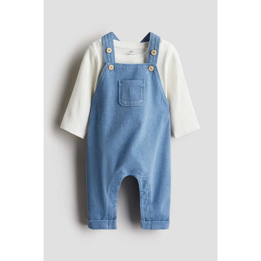 H&M(เอชแอนด์เอ็ม) ชุดเดนกวารีและบอดี้สูทแบบ 2 ชิ้น เด็กอ่อน 1280296_1