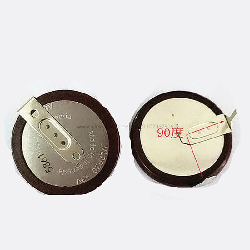 แบตเตอรี่ชาร์จใหม่ได้ <0>1PCS/LOT VL2020 2020 แบตเตอรี่ลิเธียมพร้อมขา 90 องศา สำหรับกุญแจรถ BMW