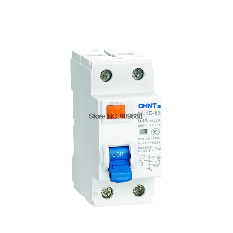 <0>CHINT NL1-63 1P+N 2P 3P+N 4P 63A 40A 25A 30MA RCCB 50HZ/ การป้องกันกระแสไฟฟ้าตกค้าง CE NL1 CHNT