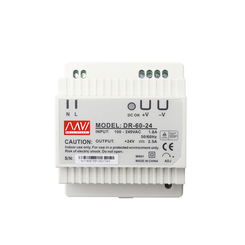 ✢DR-60 60W เอาต์พุตเดี่ยว5V 12V 15V 24V Din Rail Switching Power Supply DR-60-5 DR-60-12 DR-60-15 DR