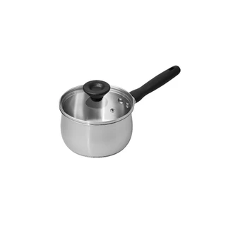 MEYER LUNA SS เครื่องครัวสเตนเลส สตีล หม้อด้ามขนาด 16 ซม./ 1.9 ลิตร พร้อมฝาแก้ว (71794-T)