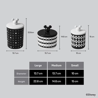 DISNEY MONOCHROME ชุดเซ็ตเซรามิก MEYER ลายมิคกี้ เมาส์ ลิขสิทธิ์แท้ 3 ชิ้น Ceramic set (48945-C)