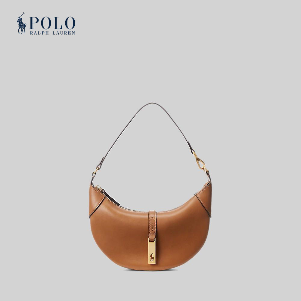 Polo Ralph Lauren SHOULDER BAG Polo ID Calfskin Mini Shoulder Bag กระเป๋า รุ่น WAPOBAG02V20016 สี 270 LIGHT BEIGE-270