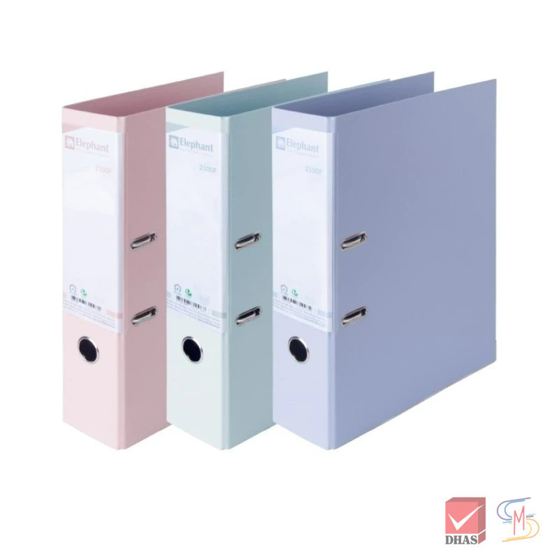 Elephant ตราช้าง แฟ้ม แฟ้มใส่เอกสาร สันกว้าง No.2100F สีพาสเทลนู้ด จำนวน 1 แฟ้ม