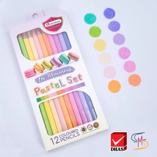 Master Art มาสเตอร์อาร์ต สีไม้ ดินสอสีไม้ 12 สี รุ่นพาสเทล จำนวน 1 กล่อง