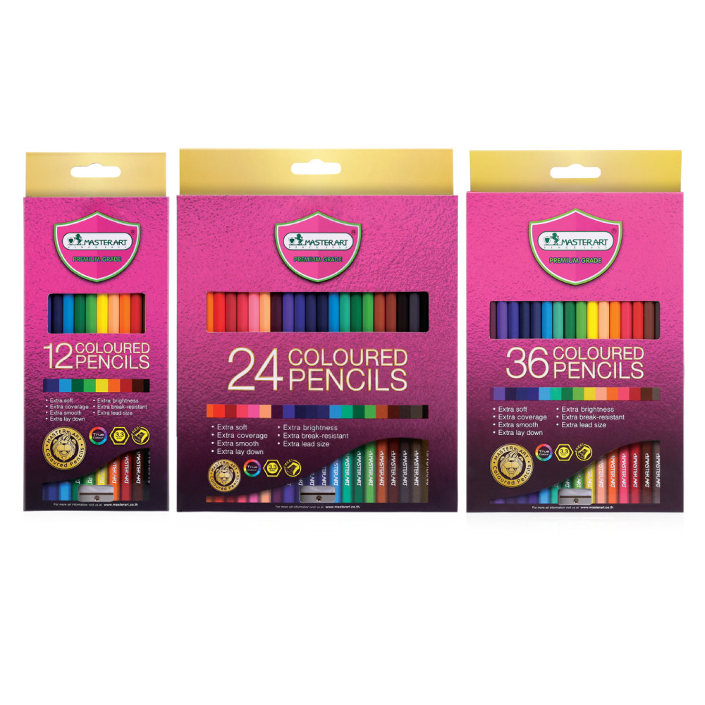 Master Art มาสเตอร์อาร์ต สีไม้ ดินสอสีไม้ แท่งยาว 12 สี  / 24สี / 36 สี จำนวน 1 กล่อง รูปที่ 6