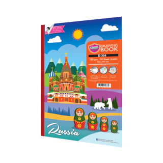 Master Art สมุดวาดรูป สมุดวาดเขียน 150G 10 แผ่น รุ่น D-304 (คละลาย) จำนวน 1 เล่ม