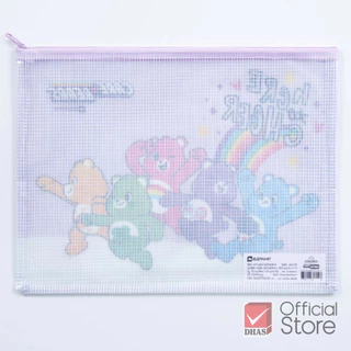 Elephant แฟ้มซิป กระเป๋าซิปพลาสติก A4 แคร์แบร์ (คละลาย) จำนวน 1 ชิ้น