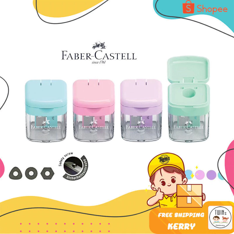 กบเหลาดินสอ FABER CASTELL รุ่น 3819 สีพาสเทล (คละสี)