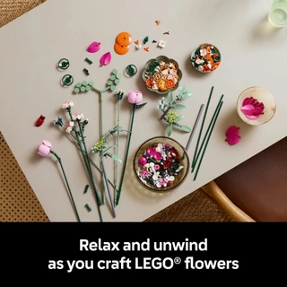 LEGO Botanicals 10342 Pretty Pink Flower Bouquet (749pcs.), Building Blocks, Kids Toy
