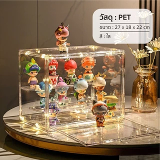 ตู้โชว์โมเดล Arttoy กล่องใส่Molly กล่องใส่Labubu โมเดล ฟิกเกอร์ วัสดุเป็นพลาสติก PET